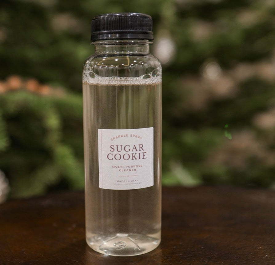 Sugar Cookie Subscription 8 oz Plastic Sparkle Cleaner Refill Bottle Candy Cane