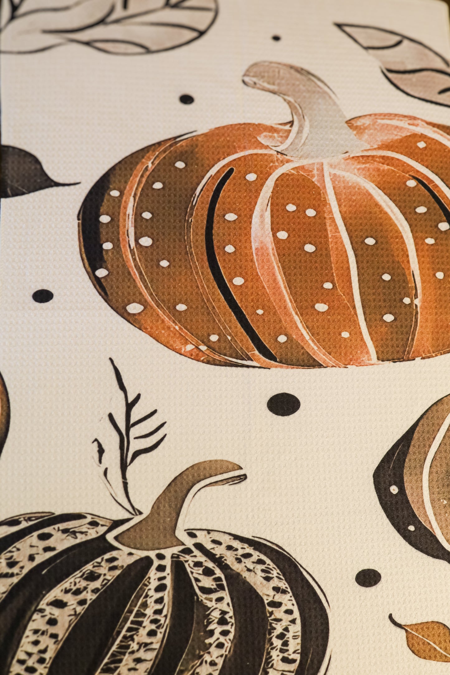 Leopard Dot Pumpkin Hand Towel
