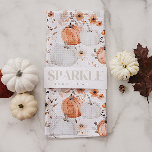 Pumpkin Floral Hand Towel