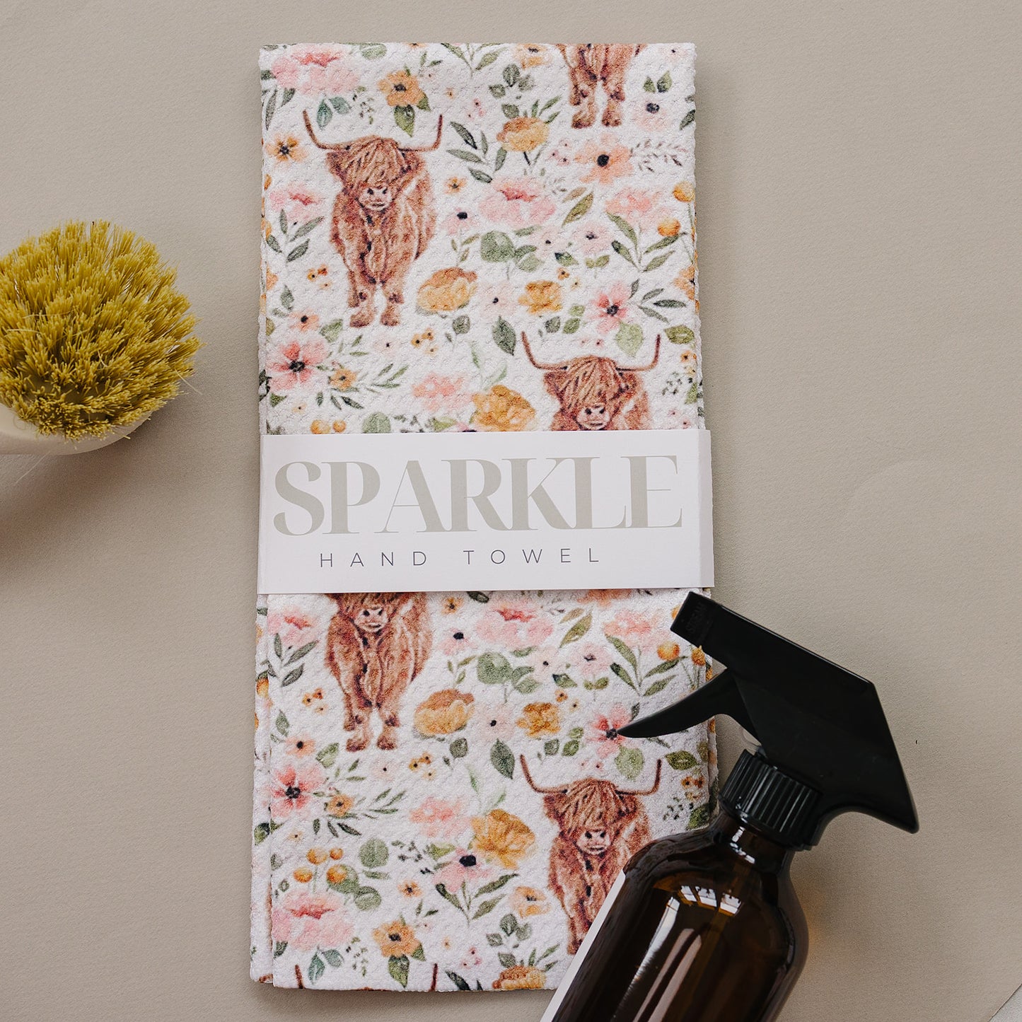 Highland Cow Hand Towel