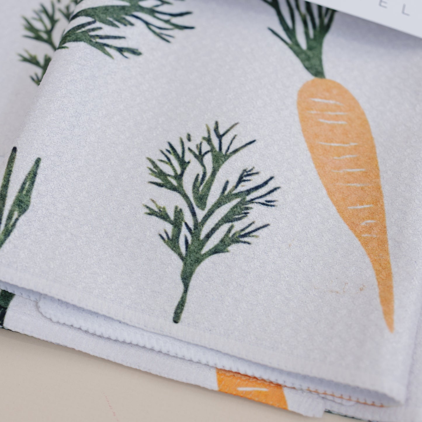 Carrot Spring Sparkle Kitchen Hand Towel