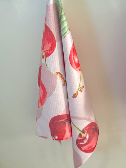 Cherry on Top Sparkle Hand Towel
