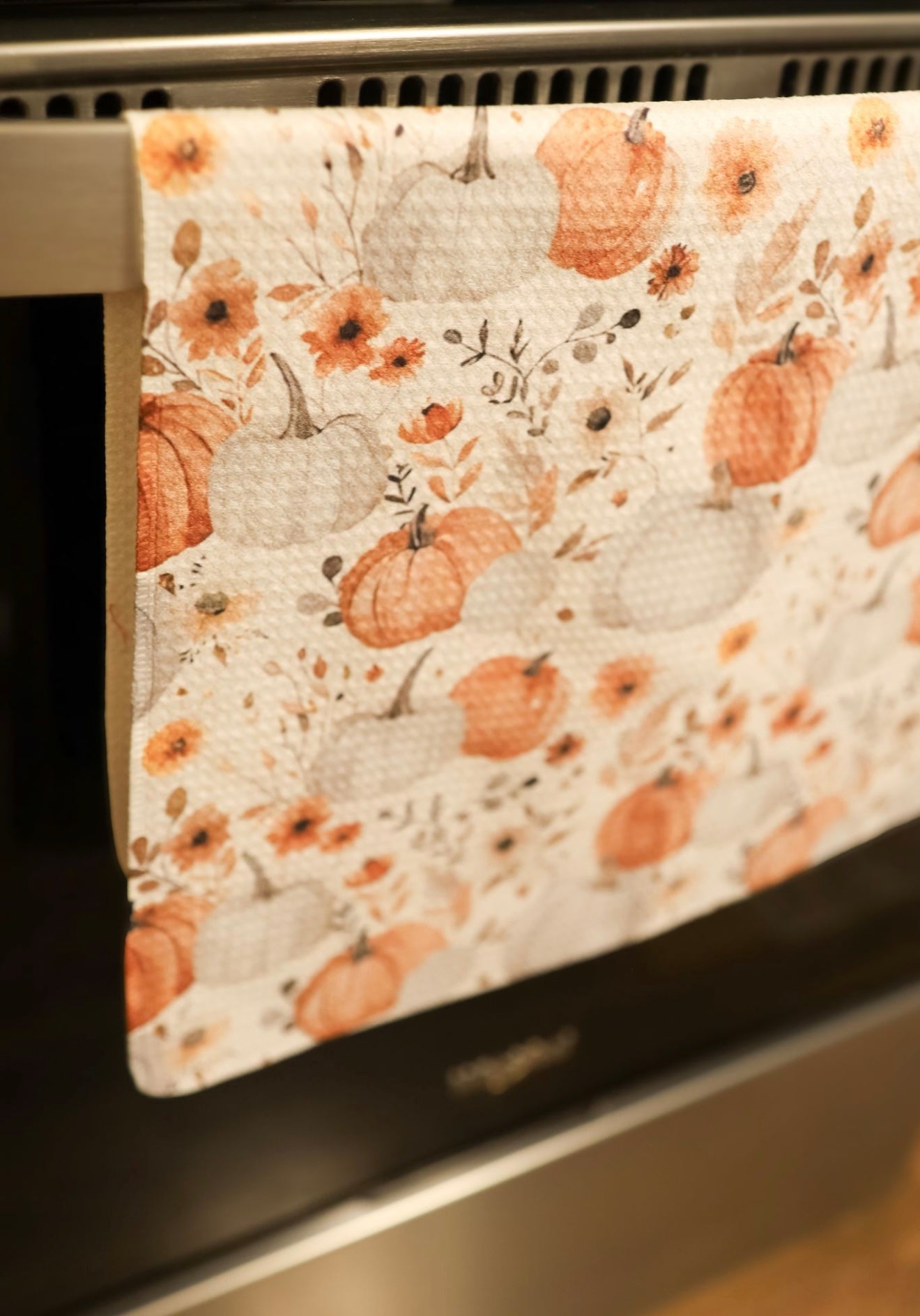 Pumpkin Floral Hand Towel