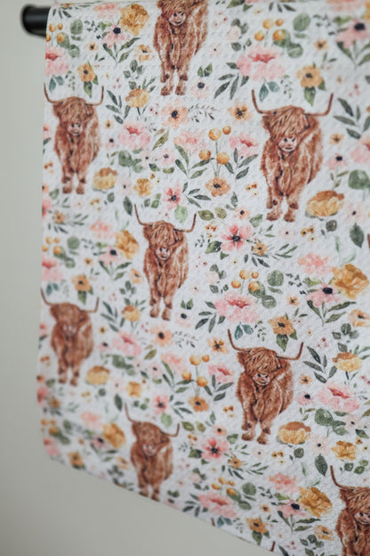 Highland Cow Sparkle Hand Towel