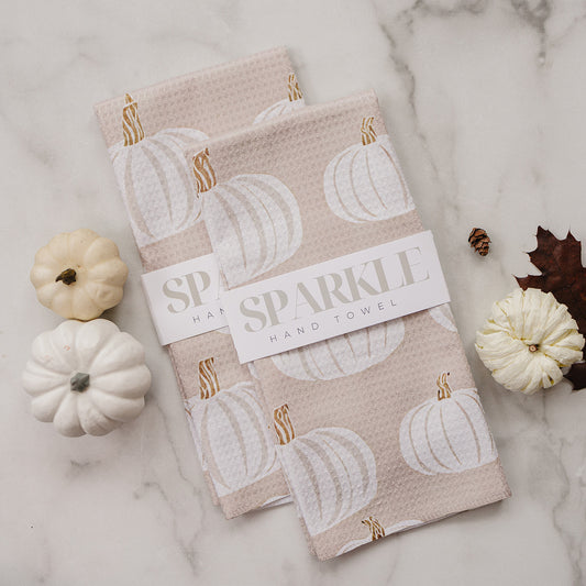 Beige Pumpkin Hand Towel