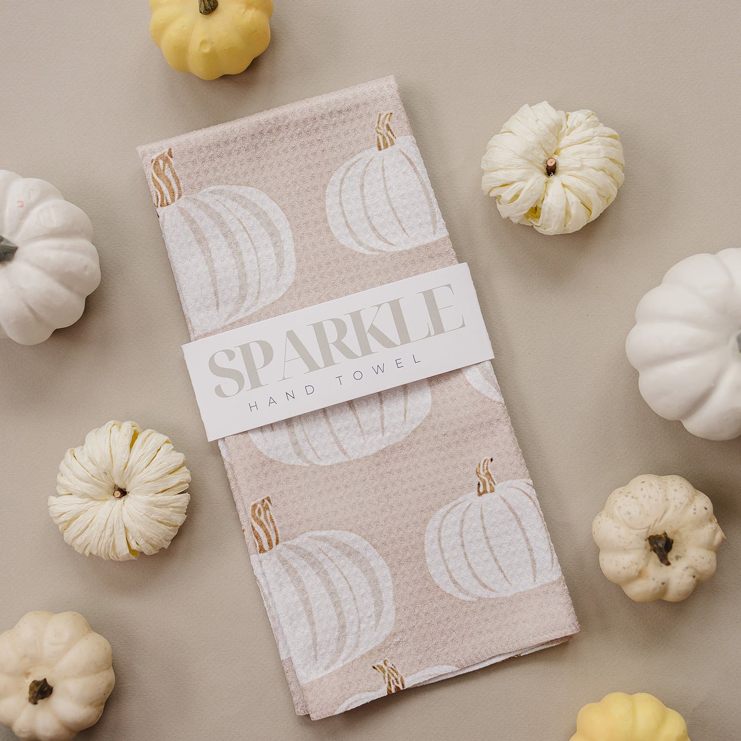 Beige Pumpkin Hand Towel