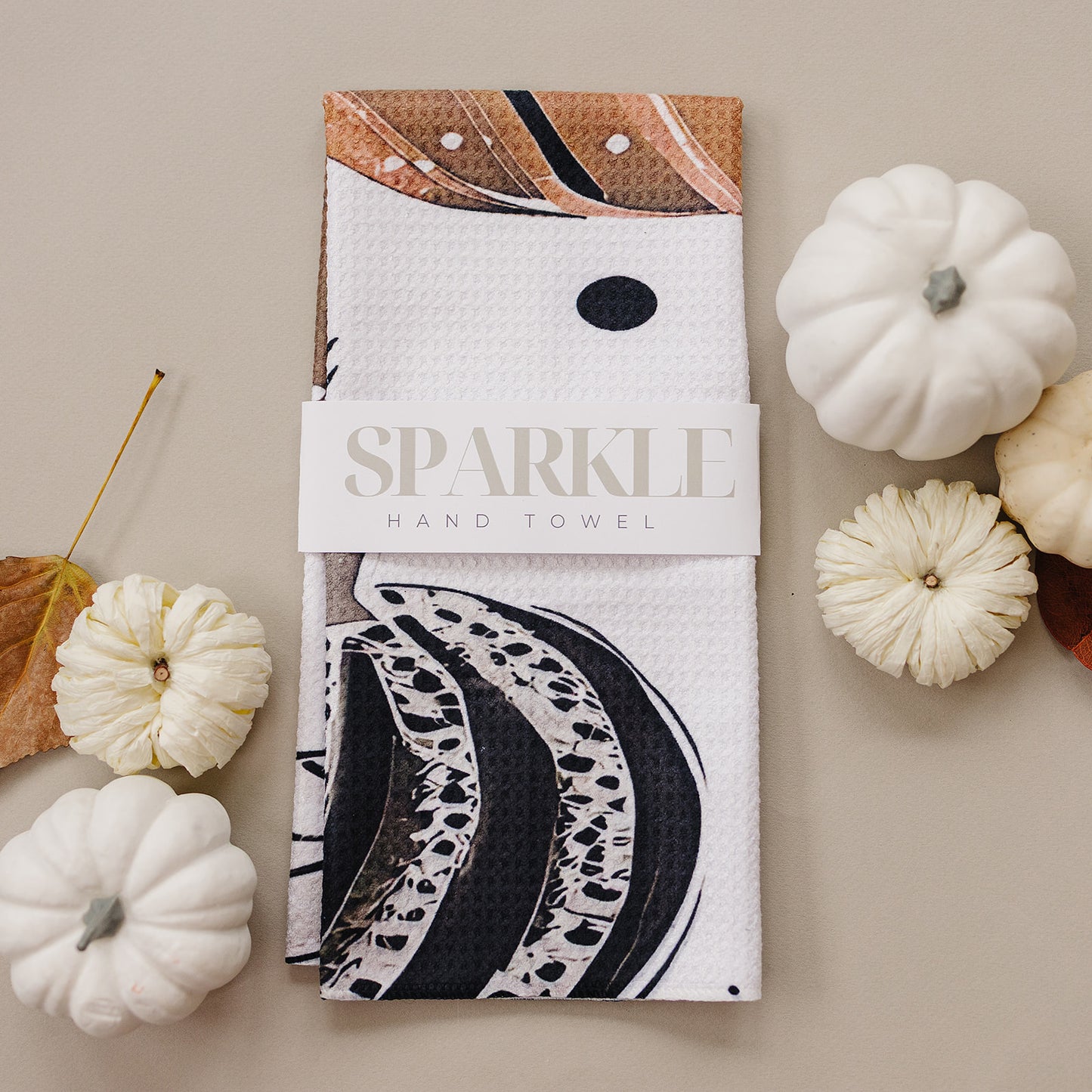 Leopard Dot Pumpkin Hand Towel