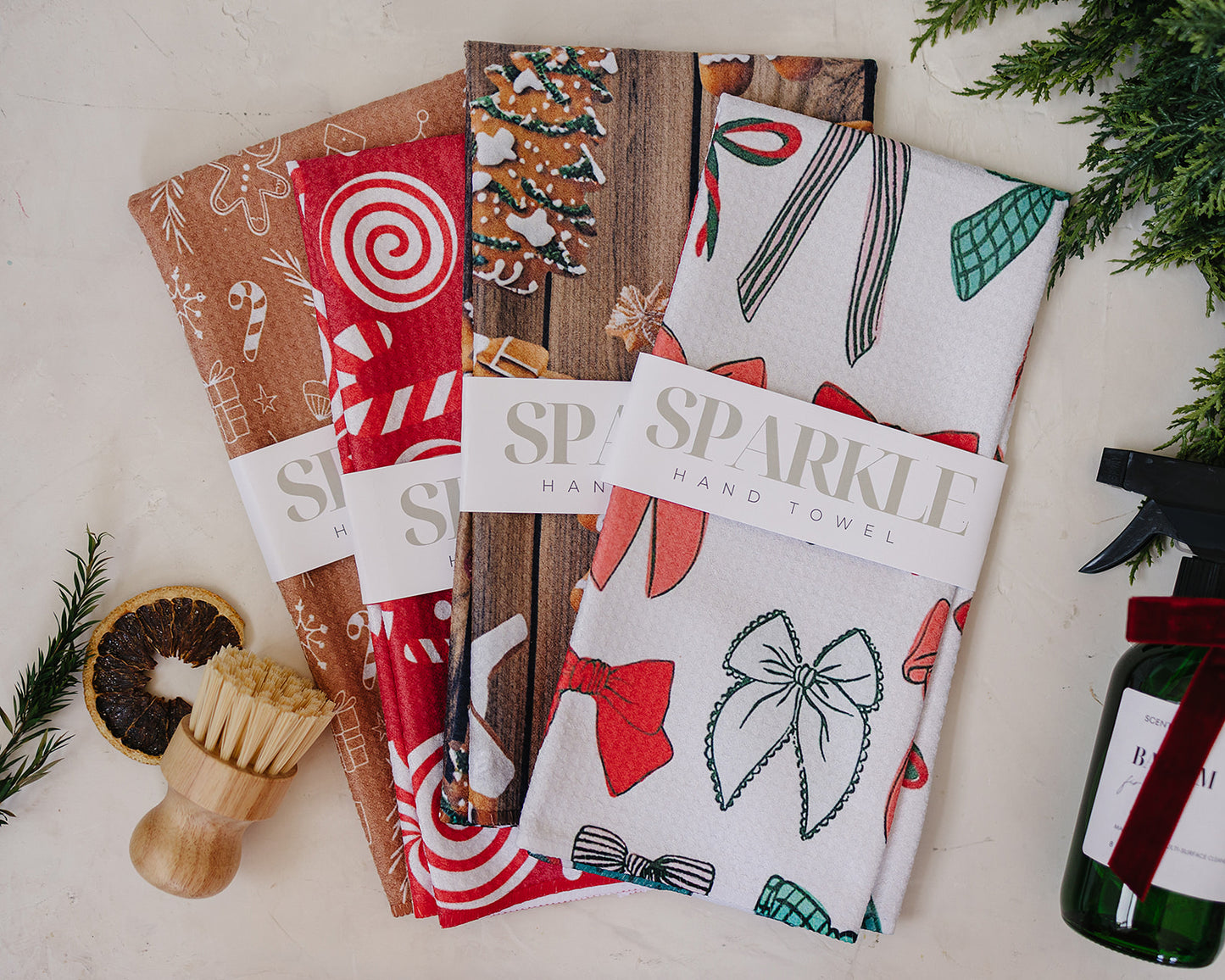 The Sparkle Hand Towel Gingerbread Tan