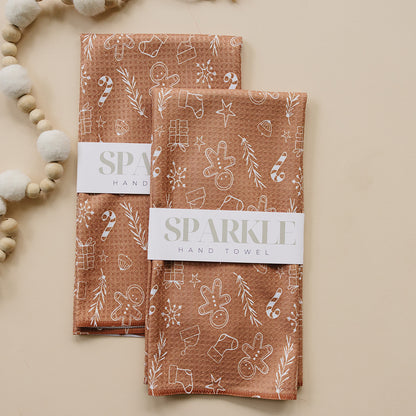 The Sparkle Hand Towel Gingerbread Tan