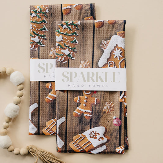 The Sparkle Hand Towel Gingerbread Icing