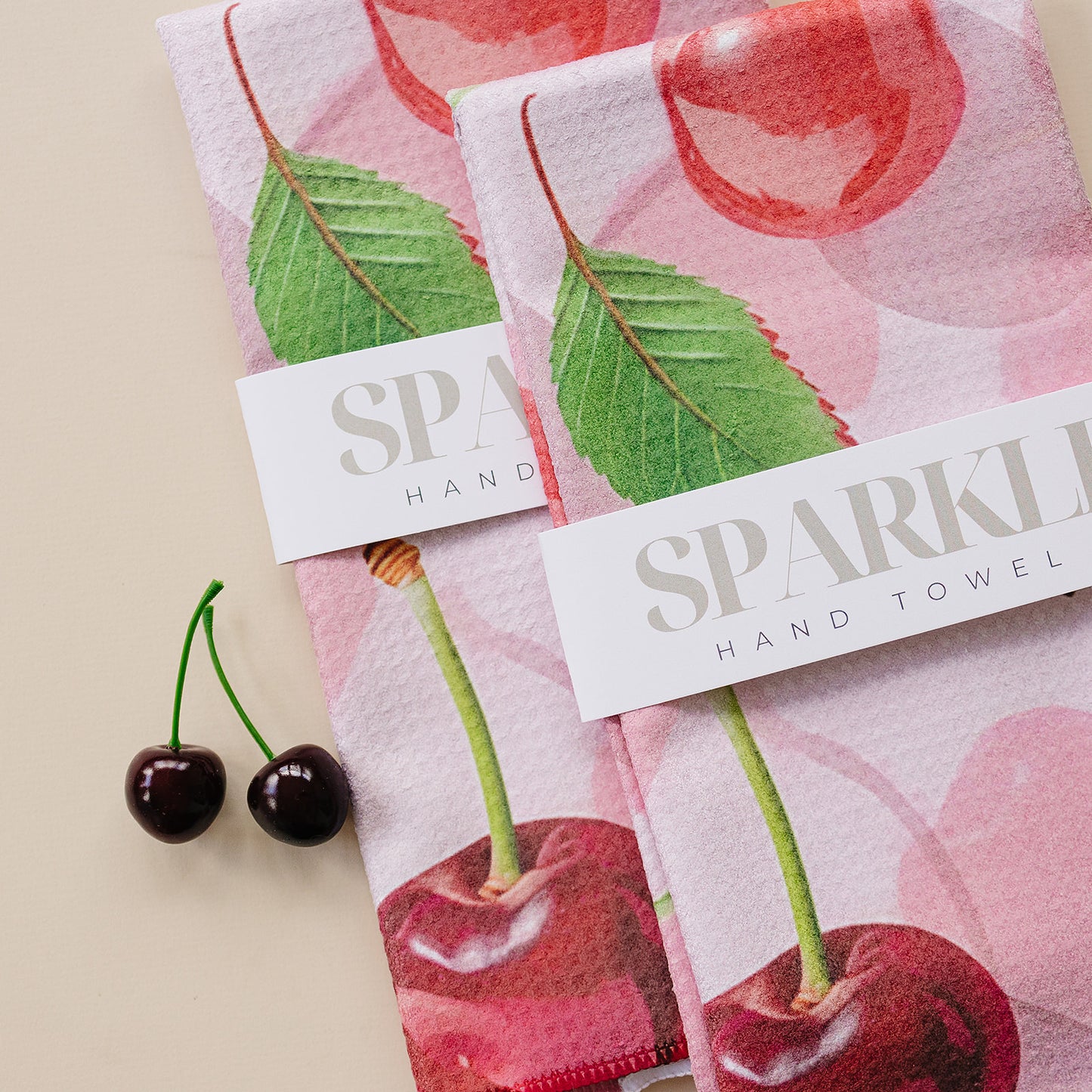 Cherry on Top Sparkle Hand Towel