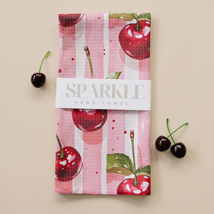 The Sparkle Hand Towel Retro Cherry