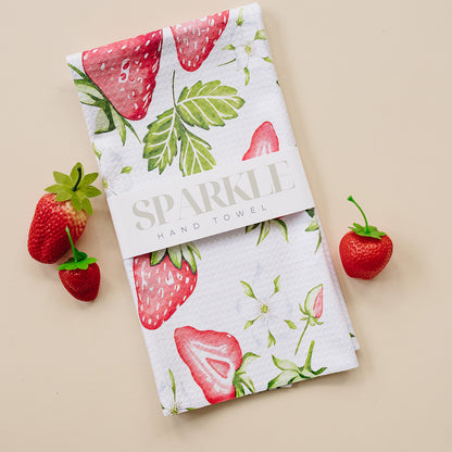 The Sparkle Hand Towel Strawberries