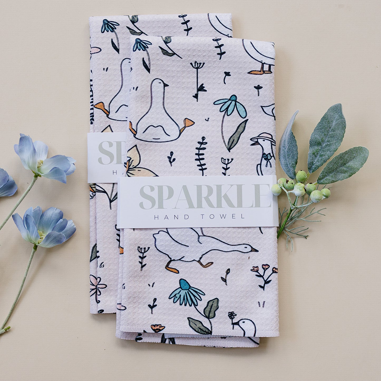 Goosein' Around Sparkle Hand Towel