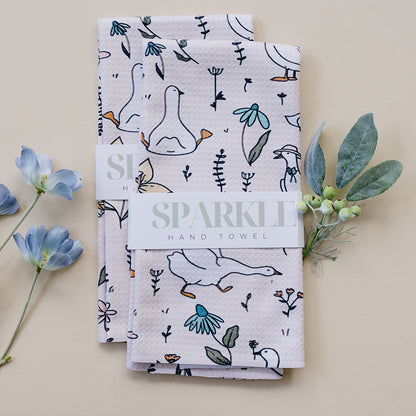 Goosein' Around Sparkle Hand Towel
