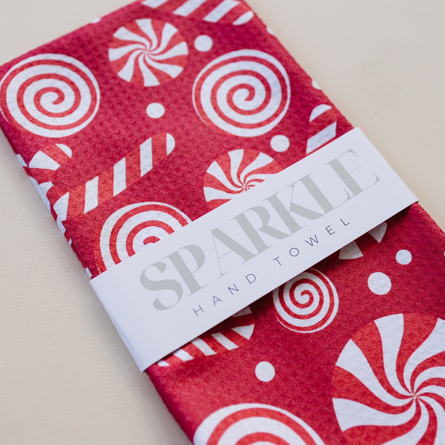 The Sparkle Hand Towel Candy Cane Lane