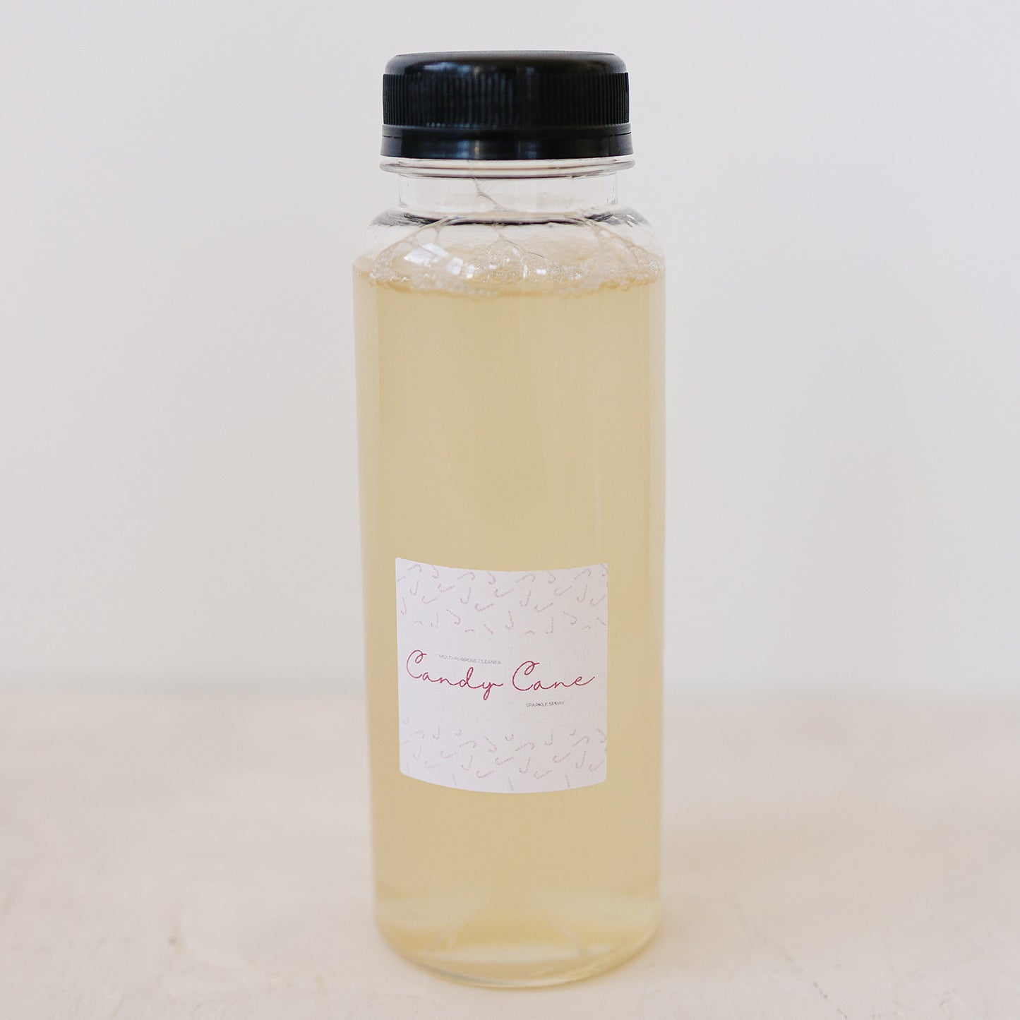Subscription 8 oz Plastic Sparkle Cleaner Refill Bottle Candy Cane