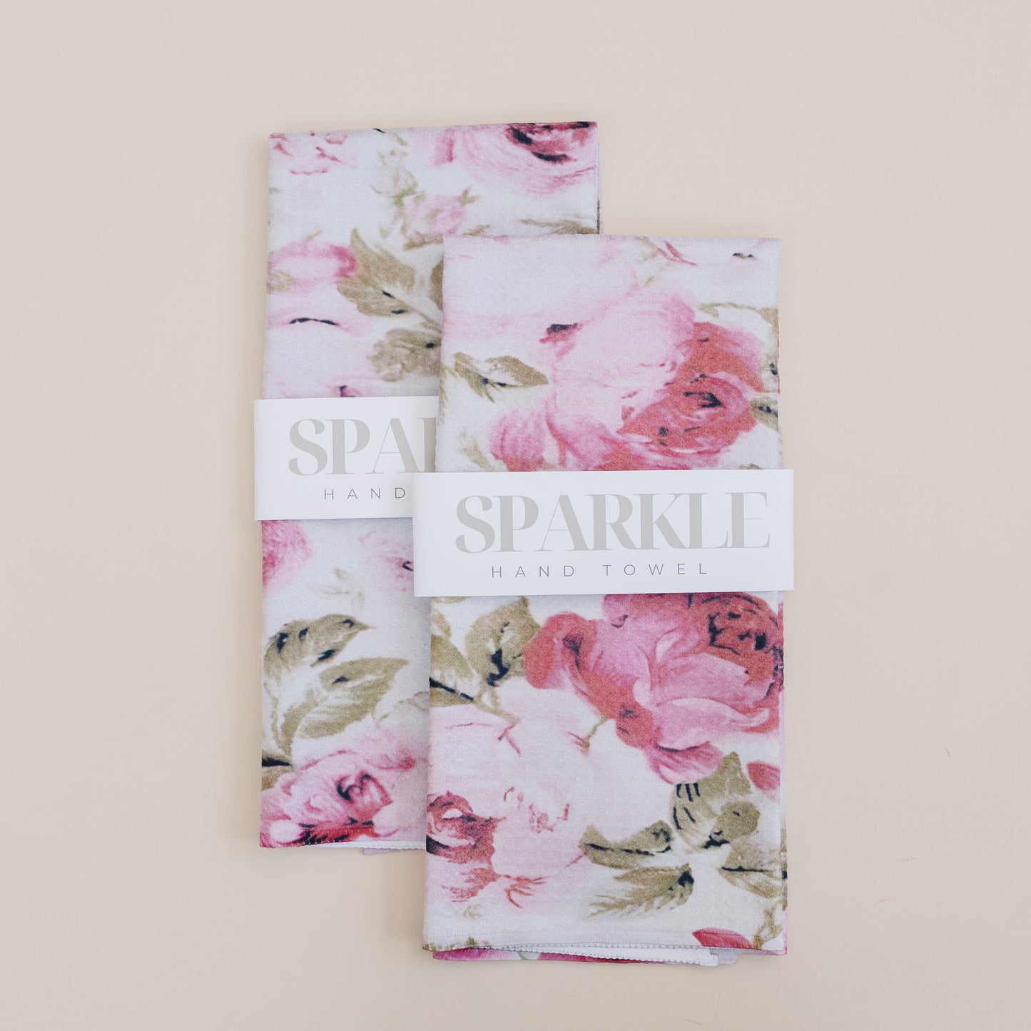 Vintage Rose Sparkle  Kitchen Hand Towel