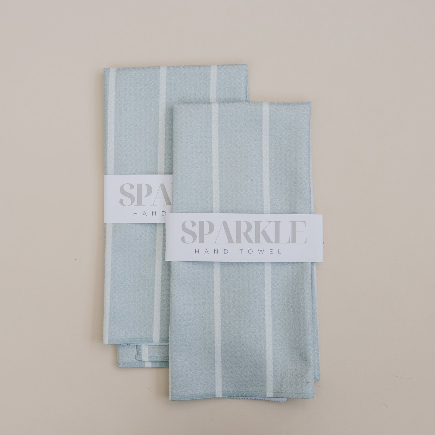 Neutral Stripe Sparkle Kitchen Hand Towel