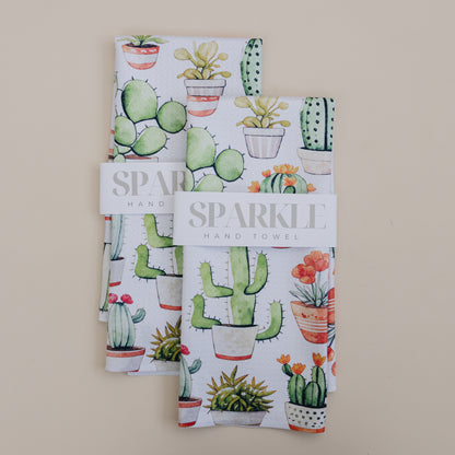Happy Cactus Sparkle Kitchen Hand Towel