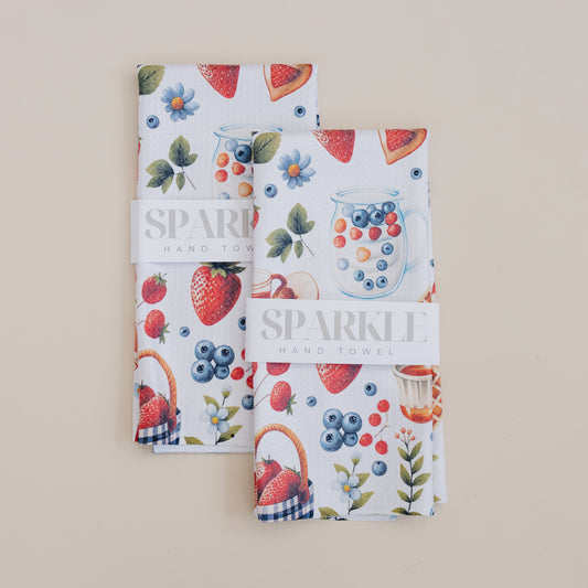 Berry Brunch Sparkle Kitchen Hand Towel