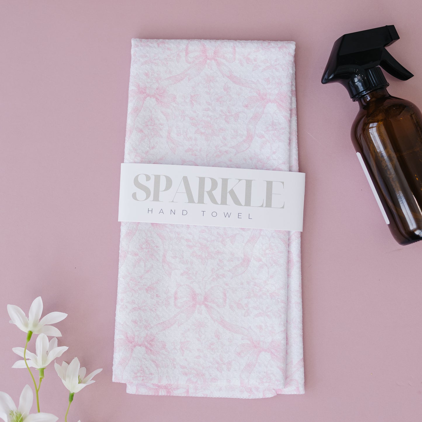 Croquet Bows Sparkle Kitchen Hand Towel
