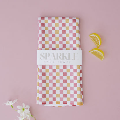 Cozy Checkered Sparkle Kitchen Hand Towel