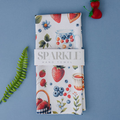 Berry Brunch Sparkle Kitchen Hand Towel