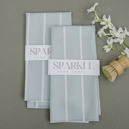 Neutral Stripe Sparkle Kitchen Hand Towel